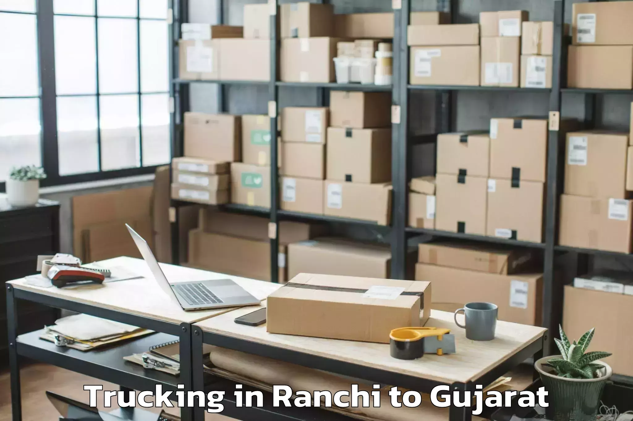 Easy Ranchi to Tilakvada Trucking Booking